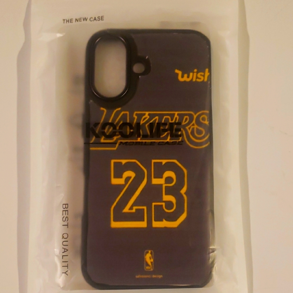 Wish Lakers Mobile Case - Black and Gold Iphone 16 Magnetnic